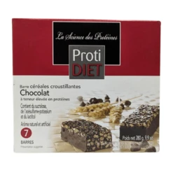 PROTIDIET - Barres Protéinées Céréales Croustillantes Au Chocolat