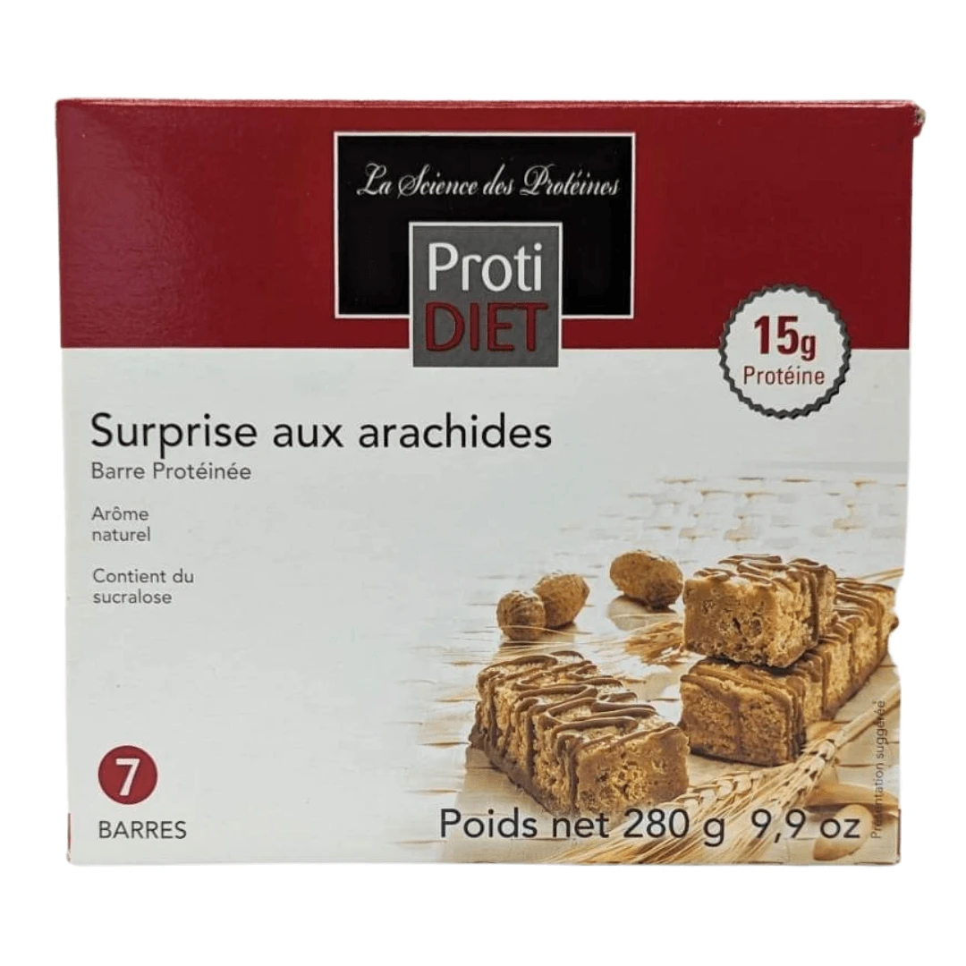 PROTIDIET - Barres Protéinées Surprise Aux Arachides