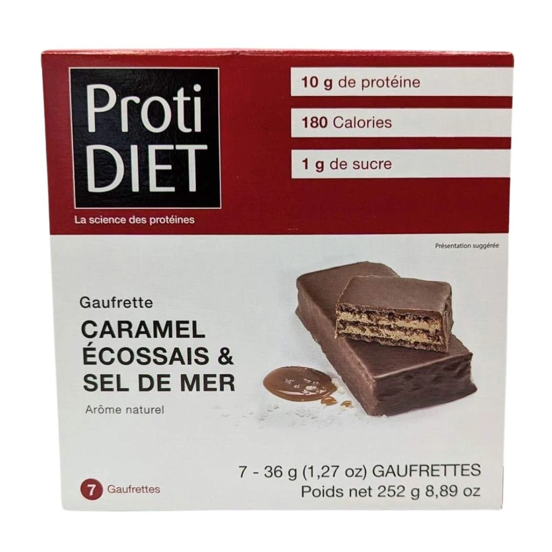 PROTIDIET - Gaufrettes Protéinées Au Caramel écossais Et Fleur De Sel